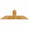 Ekena Millwork Portland Rough Sawn Timber Gable Bracket, Western Red Cedar, 48"W x 16"H x 4"D x 6"F, 8/12 Pitch GBW048X16X0406POR00RWR - alternate 1